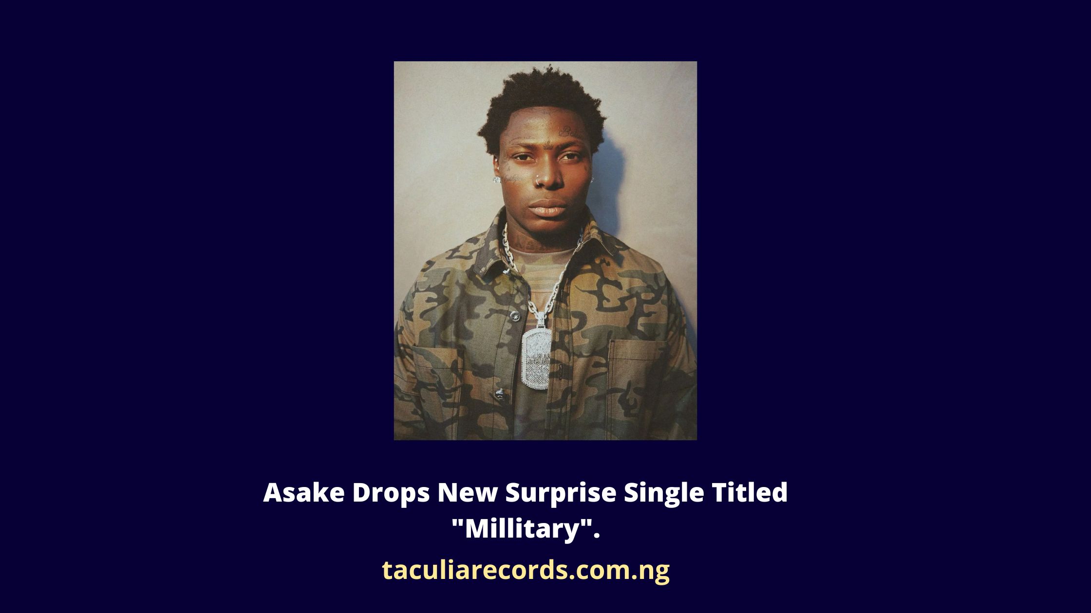 asake drops new single millitary